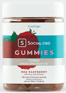 Social CBD Original CBD Gummies Red Raspberry